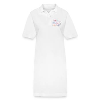 Fontaine de fleurs Patricia - Robe polo bio PAIGER Stanley/Stella Femme - blanc - Devant
