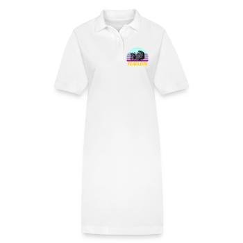 Furchtloser Retro-Löwe - Stanley/Stella Frauen Bio-Polokleid PAIGER - Weiß - Vorne