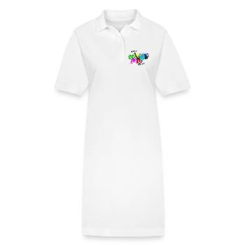 Musique, musique toujours et partout, faire de la musique - Robe polo bio PAIGER Stanley/Stella Femme - blanc - Devant