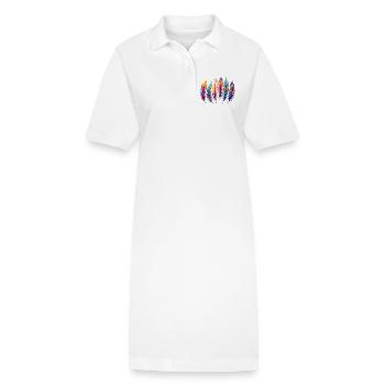 Plume plume stylo stylos - Robe polo bio PAIGER Stanley/Stella Femme - blanc - Devant