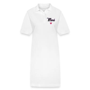 MAÎTRE. MAITRE. MERCI. MERCI MAÎTRE. MAITRE - Robe polo bio PAIGER Stanley/Stella Femme - blanc - Devant