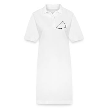 Pom-pom girl du mégaphone - Robe polo bio PAIGER Stanley/Stella Femme - blanc - Devant