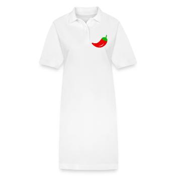 Chili pepper - Stanley/Stella PAIGER Organic Women’s Polo Dress - white - Front