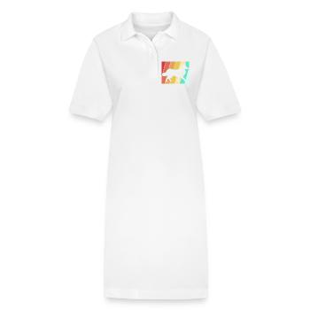 Border Collie - Robe polo bio PAIGER Stanley/Stella Femme - blanc - Devant
