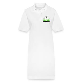 Go Touch Grass - Stanley/Stella PAIGER Organic Women’s Polo Dress - white - Front
