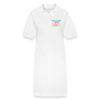 Génial depuis 2010 - Robe polo bio PAIGER Stanley/Stella Femme - blanc - Devant