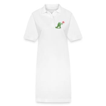 Soldat de la paix - Robe polo bio PAIGER Stanley/Stella Femme - blanc - Devant