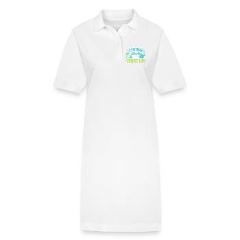 Kreuzfahrt-oma, Oma An Deck, - Stanley/Stella Frauen Bio-Polokleid PAIGER - Weiß - Vorne