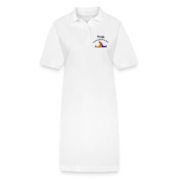 Yoga chien regardant vers le bas - Robe polo bio PAIGER Stanley/Stella Femme - blanc - Devant