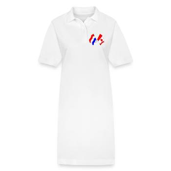 Flag of the Netherlands and flag of Canada - Stanley/Stella PAIGER Organic Women’s Polo Dress - white - Front