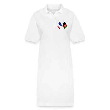 Flagge Frankreichs und Afghanistans - Stanley/Stella Frauen Bio-Polokleid PAIGER - Weiß - Vorne