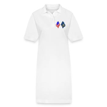 Drapeau des États-Unis et de l’État d’Indaho franchi - Robe polo bio PAIGER Stanley/Stella Femme - blanc - Devant