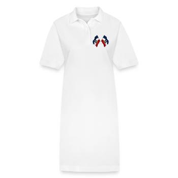 Zwei Flaggen durchquerten Utah - Stanley/Stella Frauen Bio-Polokleid PAIGER - Weiß - Vorne