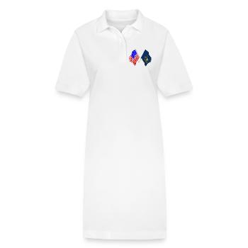 Drapeau des États-Unis et de l’État de Pennsylvanie franchi - Robe polo bio PAIGER Stanley/Stella Femme - blanc - Devant