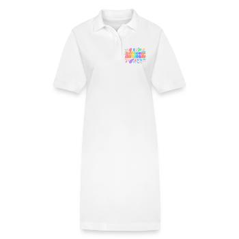 Fierté Autistique Arcenciel - Robe polo bio PAIGER Stanley/Stella Femme - blanc - Devant