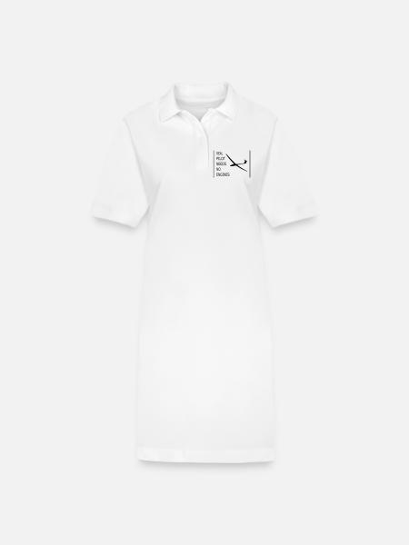 Segelflugzeug - Stanley/Stella Frauen Bio-Polokleid PAIGER - Weiß