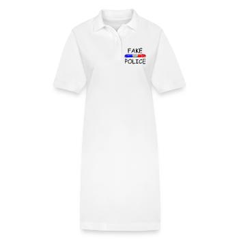 Faux policiers - Robe polo bio PAIGER Stanley/Stella Femme - blanc - Devant