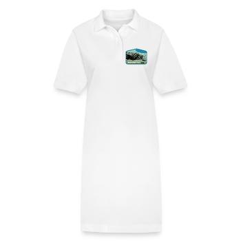 Pyrenees Landscape Escutcheon: Authentic Nature - Stanley/Stella PAIGER Organic Women’s Polo Dress - white - Front