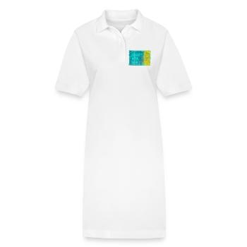 Jeu des couleurs des îles Baléares - Robe polo bio PAIGER Stanley/Stella Femme - blanc - Devant