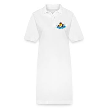 Le canard du capitaine dans la bouée de sauvetage - Robe polo bio PAIGER Stanley/Stella Femme - blanc - Devant