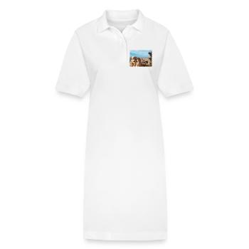 Klassische Skulptur über der Stadt - Stanley/Stella Frauen Bio-Polokleid PAIGER - Weiß - Vorne
