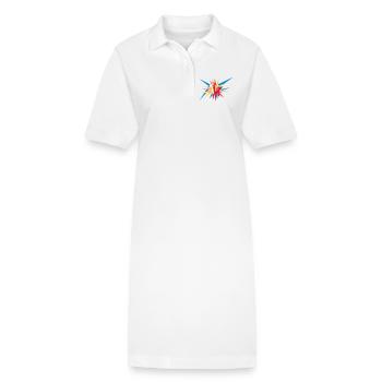 Explosion und Strahlen - Stanley/Stella Frauen Bio-Polokleid PAIGER - Weiß - Vorne