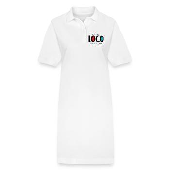Je suis fou - Robe polo bio PAIGER Stanley/Stella Femme - blanc - Devant