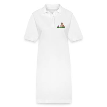 Lapin de Pâques Olli - Robe polo bio PAIGER Stanley/Stella Femme - blanc - Devant