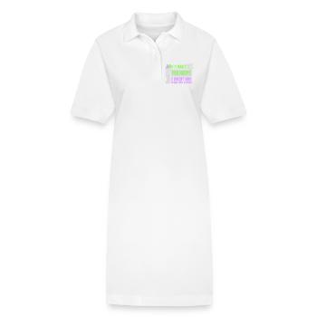 Si ça te rend heureux, sens les autres, Spruch Glück Frei - Robe polo bio PAIGER Stanley/Stella Femme - blanc - Devant