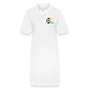 Au Ghana, nous avons confiance - Robe polo bio PAIGER Stanley/Stella Femme - blanc - Devant