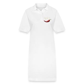 Spicy Chili Lover Design - Stanley/Stella PAIGER Organic Women’s Polo Dress - white - Front