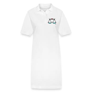 Grande échelle - Robe polo bio PAIGER Stanley/Stella Femme - blanc - Devant