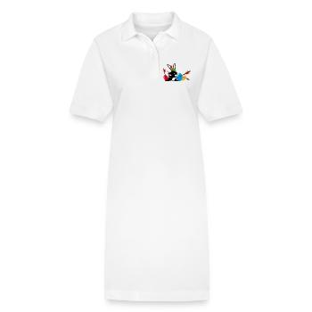 Easter bunny with a bow and arrow - Stanley/Stella PAIGER Organic Women’s Polo Dress - white - Front