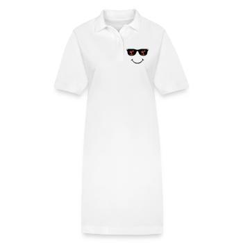 Lunettes de soleil - Robe polo bio PAIGER Stanley/Stella Femme - blanc - Devant