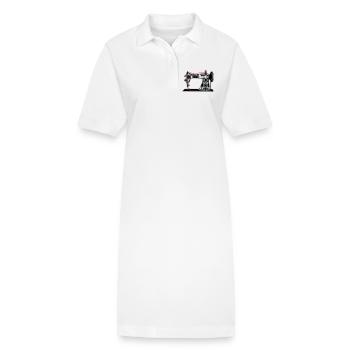 nostalgisch antike Retro Nähmaschine - Stanley/Stella Frauen Bio-Polokleid PAIGER - Weiß - Vorne