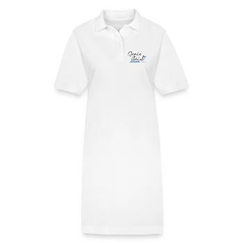 Coup de génie - coups de génie - peintre (noir / bleu) - Robe polo bio PAIGER Stanley/Stella Femme - blanc - Devant
