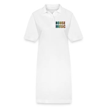 House Music - Stanley/Stella PAIGER Organic Women’s Polo Dress - white - Front