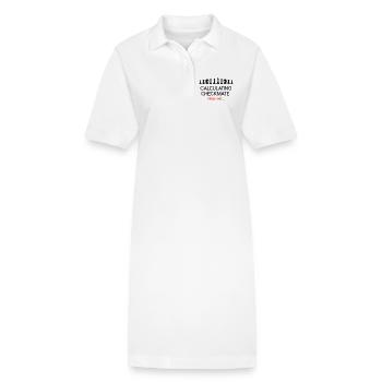 Schach - Schachmatt berechnen, bitte warten... - Stanley/Stella Frauen Bio-Polokleid PAIGER - Weiß - Vorne