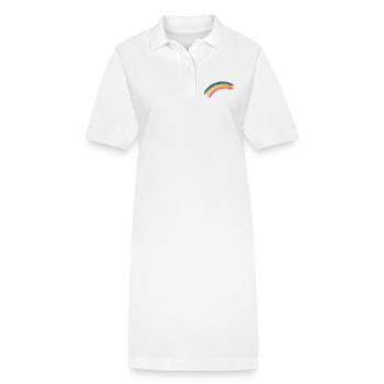 Rainbow Brush Sheet - Stanley/Stella PAIGER Organic Women’s Polo Dress - white - Front