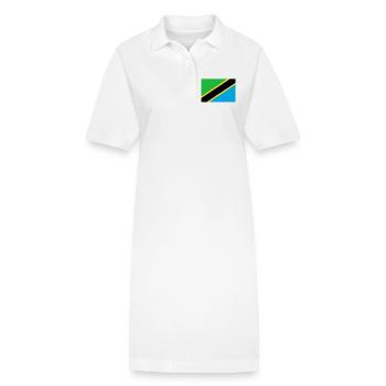 Tanzanie - Robe polo bio PAIGER Stanley/Stella Femme - blanc - Devant