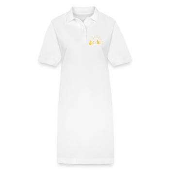 Sonnenaufgang mit Optimismus Motiv - Stanley/Stella Frauen Bio-Polokleid PAIGER - Weiß - Vorne