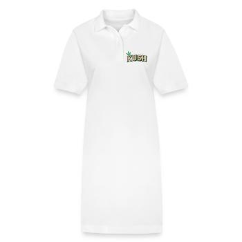 KUSH Retro Blatt - Stanley/Stella Frauen Bio-Polokleid PAIGER - Weiß - Vorne