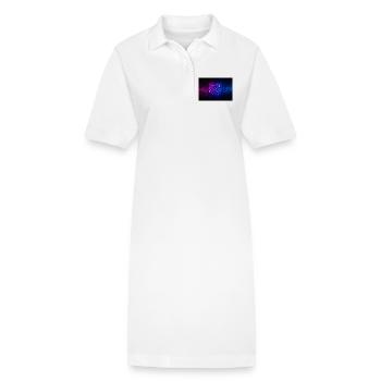 Logo du bouclier géométrique néon - Robe polo bio PAIGER Stanley/Stella Femme - blanc - Devant