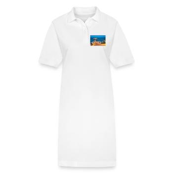 Seebrücke in Sellin auf Insel Rügen - Stanley/Stella Frauen Bio-Polokleid PAIGER - Weiß - Vorne