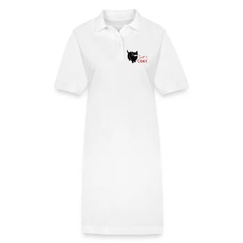 Couteau YANACAT Cat. Cuisine sucrée mais psychique - Robe polo bio PAIGER Stanley/Stella Femme - blanc - Devant