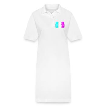 Calendrier maya aztèque Inca - Robe polo bio PAIGER Stanley/Stella Femme - blanc - Devant