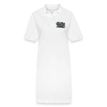THE BLUES ROAD #2 – Ton & Bild - Stanley/Stella Frauen Bio-Polokleid PAIGER - Weiß - Vorne