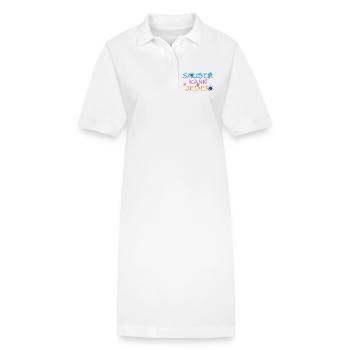 Sauber kann Jeder, witziger Spruch - Stanley/Stella Frauen Bio-Polokleid PAIGER - Weiß - Vorne