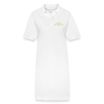 Bergcamping Naturpanorama Abzeichen - Stanley/Stella Frauen Bio-Polokleid PAIGER - Weiß - Vorne