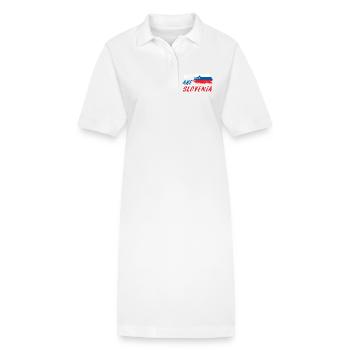 Nous sommes la Slovénie - Robe polo bio PAIGER Stanley/Stella Femme - blanc - Devant